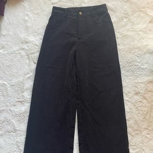 black corduroy plants. shein. xs